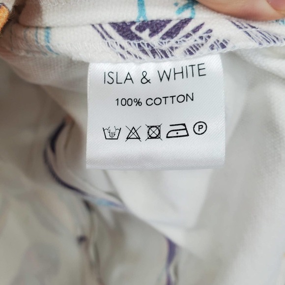 Isla & White Edelira Drape Ruffle Minidress in Canto De Playa Size Small NEW - Picture 4 of 7